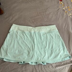 Light blue Lululemon pace rival skirt